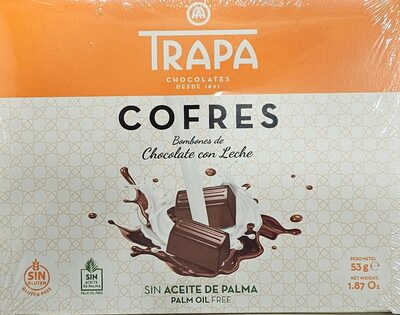 Bombones de Chocolate con leche front packaging