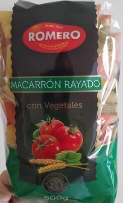 Macarrón Rayado con Vegetales front packaging