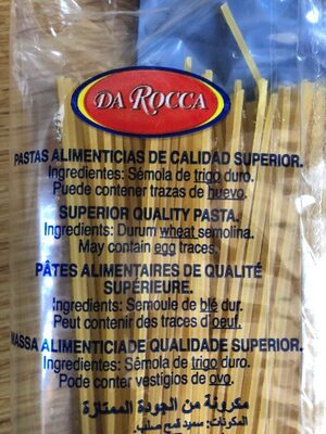 Espagueti da rocca ingredients label
