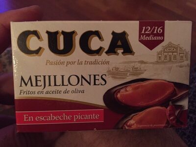 Mejillón Escabeche Picante 12-16 PZ. Cuca