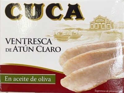 Ventresca de atún claro front packaging