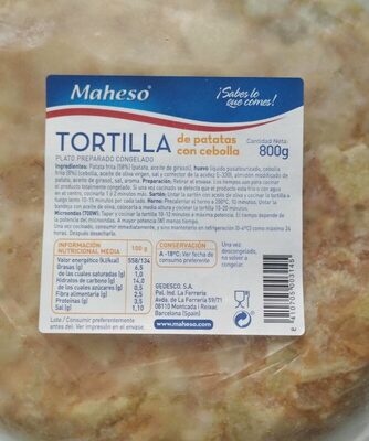Tortilla de patatas con cebolla