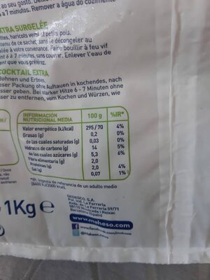 Ensaladilla extra nutrition facts table