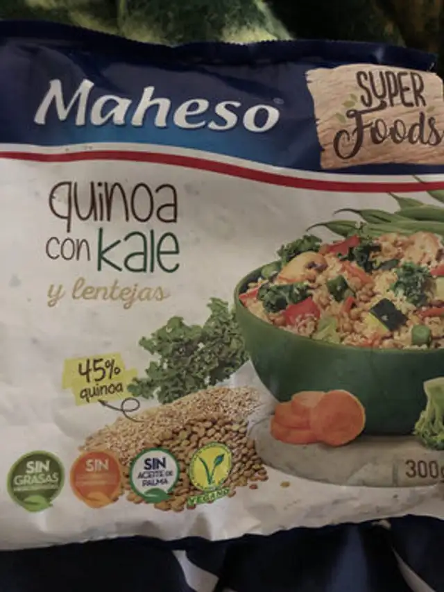Quinoa con kale y lentejas front packaging