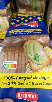 Pan tostado integral con lino y sésamo