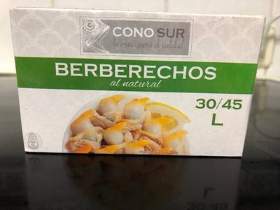 Berberechos al natural front packaging