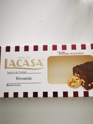 Turrón de praliné de brownie