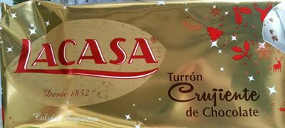 Turron crujiente de chocolate front packaging