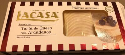 Turrón de tarta de queso con arándanos