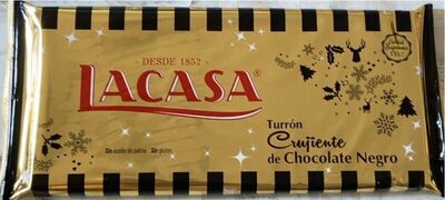 Turron crujiente de chocolate negro