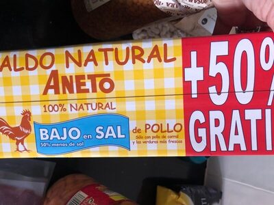 Caldo natural de pollo front packaging