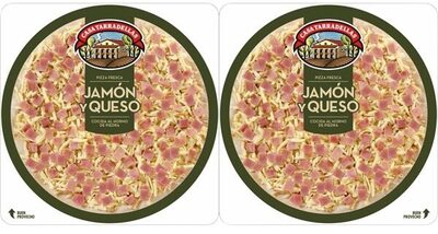 Pizza de jamón y queso pack 2