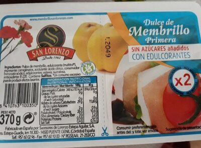 Dulce de membrillo front packaging