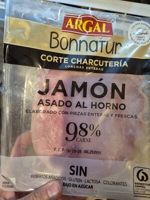 Bonnatur jamón cocido asado lonchas sin gluten sin lactosa