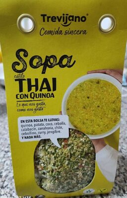 Sopa estilo Thai con Quinoa y verduras deshidratadas