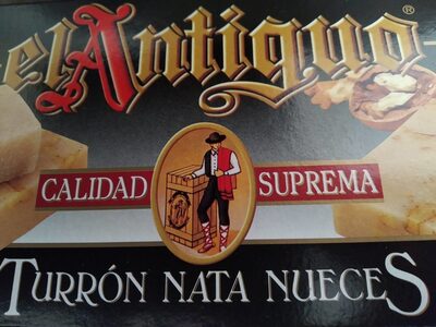 Turrón Nata Nueces El Antiguo front packaging