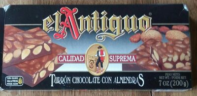 Turrón chocolate con almendras