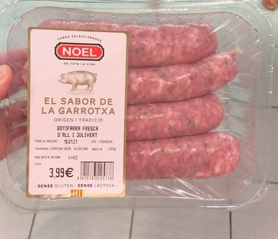 Botifarra fresca ajo y pereji front packaging