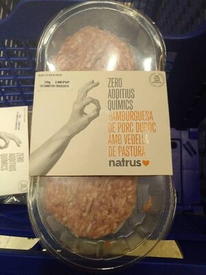 Hamburguesa de porc duroc amb vedella de pastura