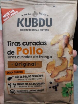 Tiras de pollo curado