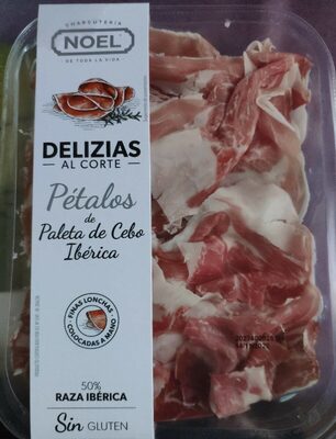 Pétalos de paleta de cebo ibérica front packaging