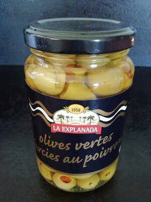 Olives vertes farcies aux poivrons