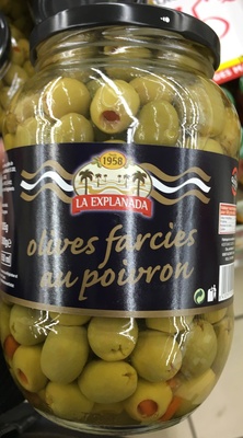 Olives farcies au poivron front packaging