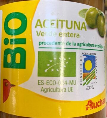 Aceituna Ecologica verde entera