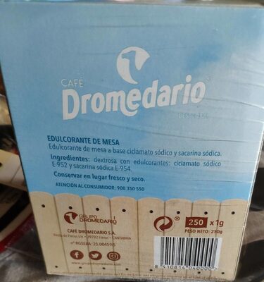 Edulcorante de mesa front packaging