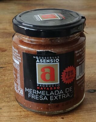 Mermelada de fresa extra front packaging