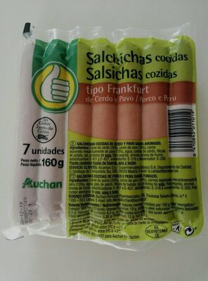 Salchichas cocidas tipo Frankfurt