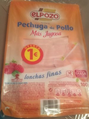 Pechuga de pechuga de pollo bajo grasa lonchas finas sin gluten