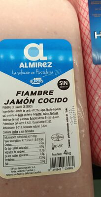 Fiambre jamón cocido