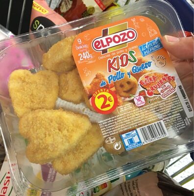 Delicias de pollo y queso front packaging