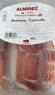Jamón curado front packaging