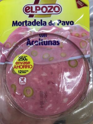 Mortadela de pavo con aceitunas front packaging