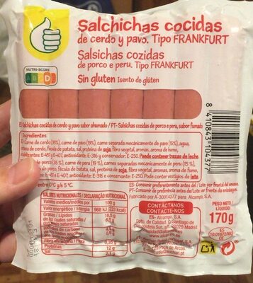 Salchichas cocidas