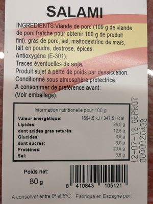Unknown ingredients label