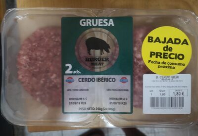 Burger gruesa de cerdo ibérico