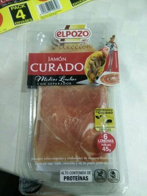 Jamón curado front packaging