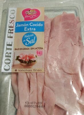 Jamón Cocido Extra Reducido en Sal front packaging