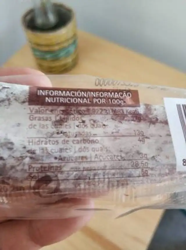 Fuetec nutrition facts table