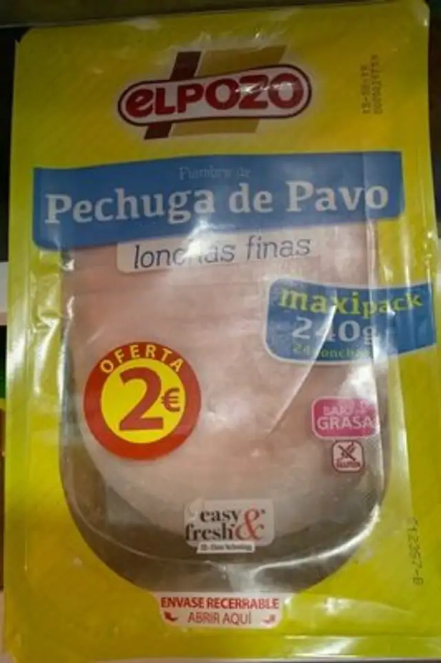 Pechuga de pavo loncha finas front packaging