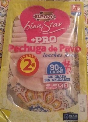 Pechuga de pavo bienstar+ pro front packaging