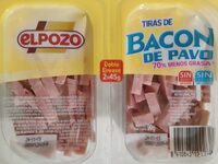 Tiras de bacon de pavo
