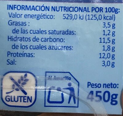 Fiambre Maxi York nutrition facts table