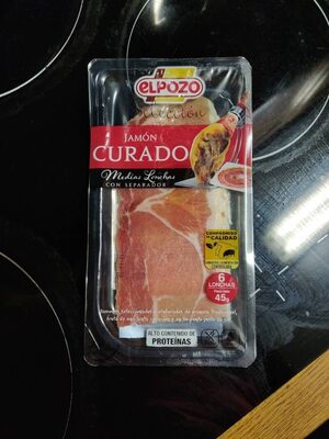 Jamón curado front packaging