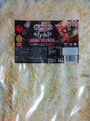 Lasaña boloñesa front packaging