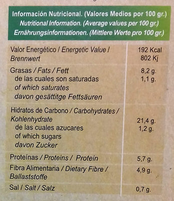 Royal Quinoa with Vegetables nutrition facts table