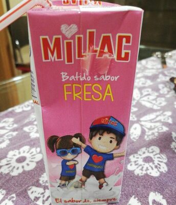 Batido sabor fresa front packaging